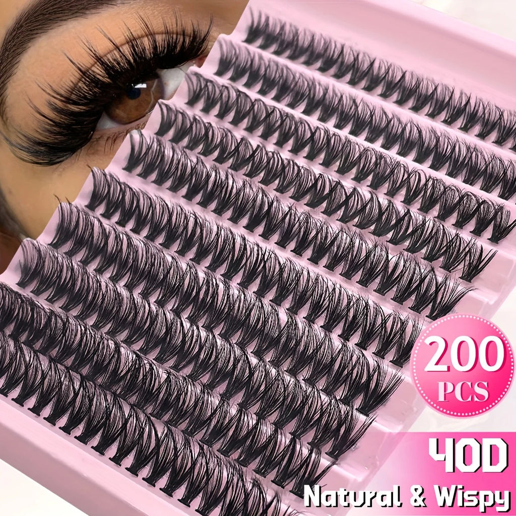 Luxe Glam Cluster Lashes – Natural Look DIY Extensions (200pc)