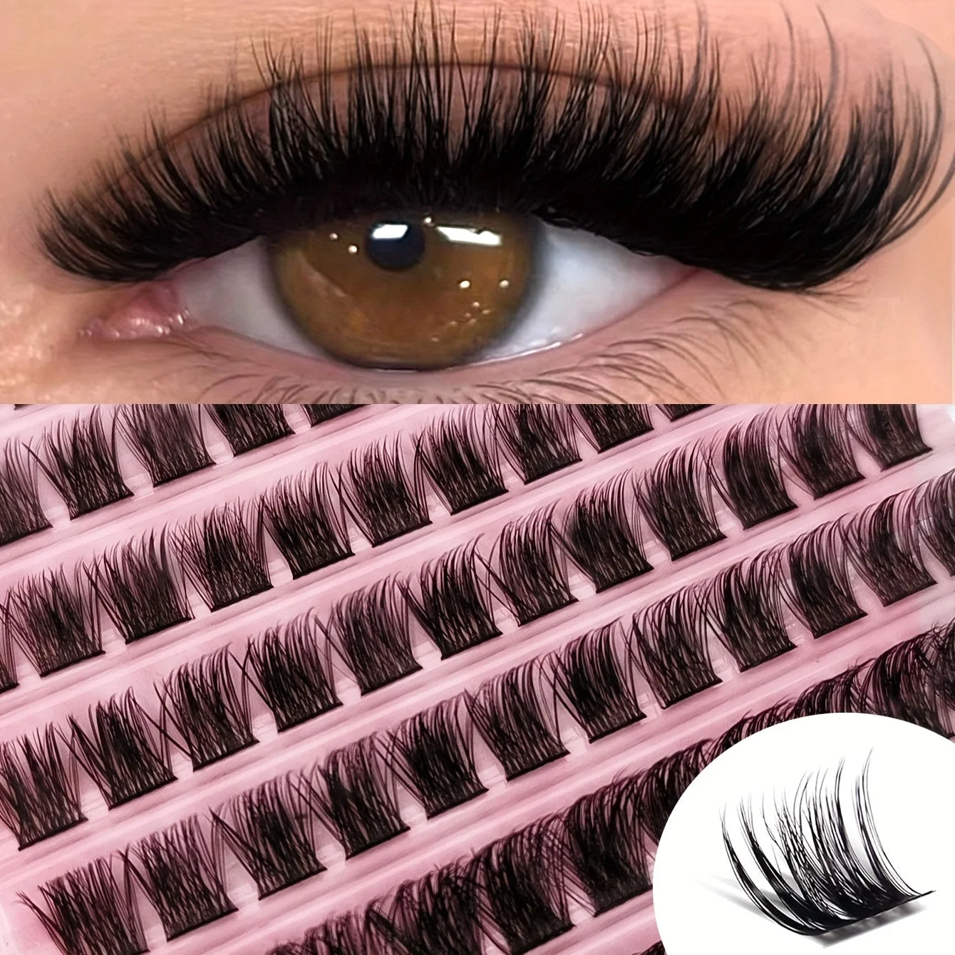 Luxe Glam Cluster Lashes – Natural Look DIY Extensions (200pc)